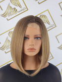 Peruka "Pola" Lace Front small, kolor jasny brąz ombre, fryzura Bob, damska syntetyczna - termiczna