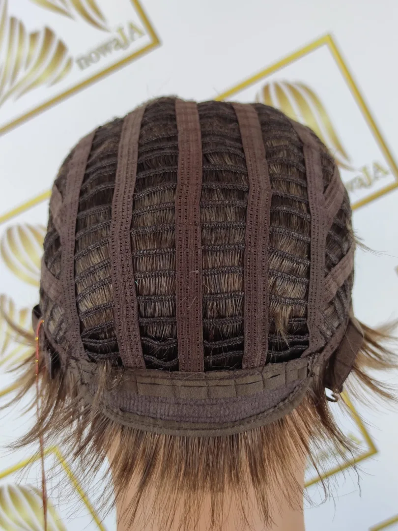 Peruka "Alma" kolor brąz czekoladowy czepek 54-57 cm - obrazek 9