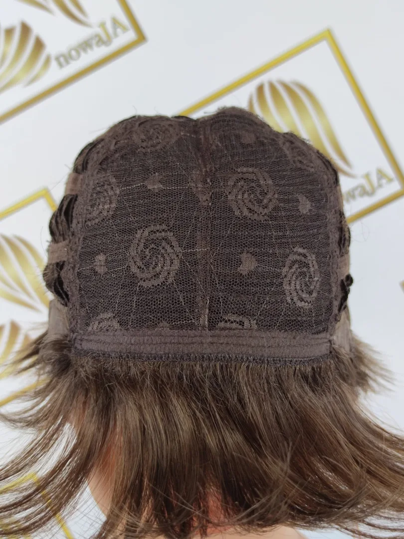 Peruka "Alma" kolor brąz czekoladowy czepek 54-57 cm - obrazek 7