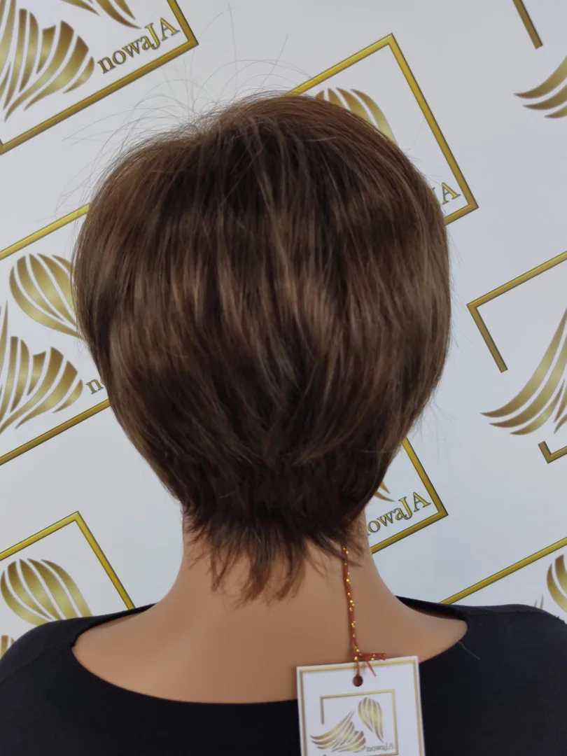 Peruka "Alma" kolor brąz czekoladowy czepek 54-57 cm - obrazek 5