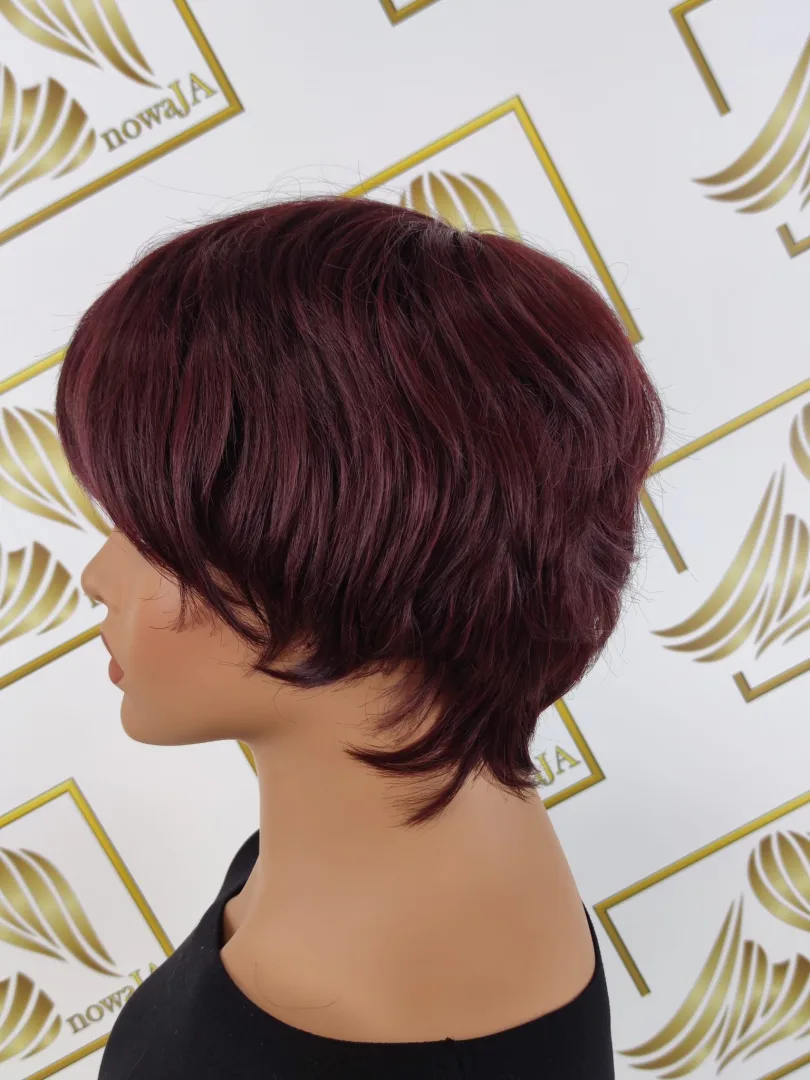 Peruka "Doroti" kolor burgund czepek 56-59 cm - obrazek 3