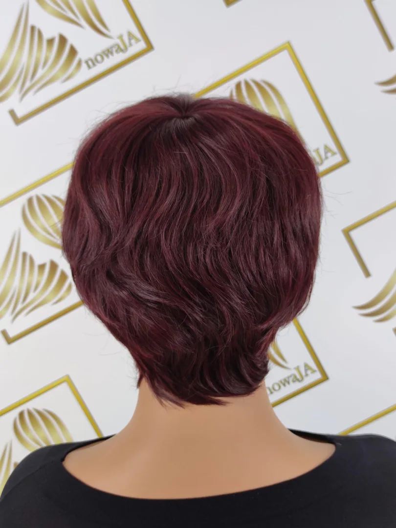 Peruka "Doroti" kolor burgund czepek 56-59 cm - obrazek 5