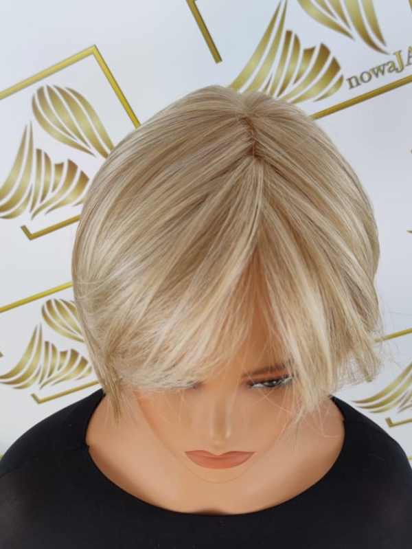 Peruka "Karina" Mono Top kolor beżowy jasny blond balayage - obrazek 5