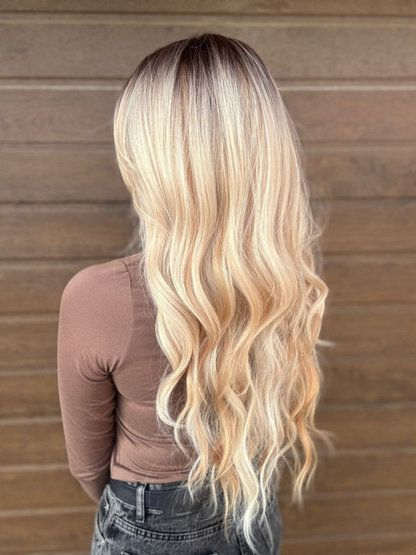 Peruka Karolina Ciepły, Kremowy Blond z Odrostem,dł. ok. 75 cm - obrazek 2