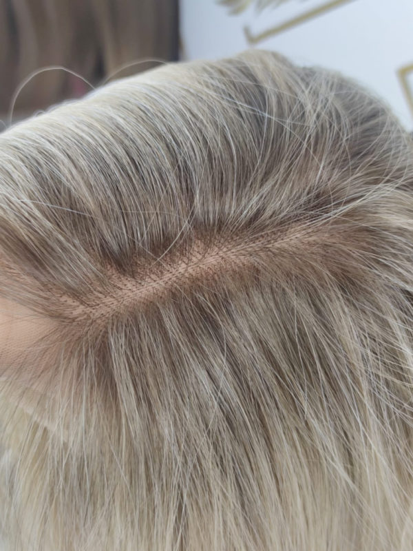 Peruka "Lilia 2" Lace Front 13*4, kolor blond ombre chłodny, fryzura włosy długie proste, damska syntetyczna - termiczna - obrazek 4