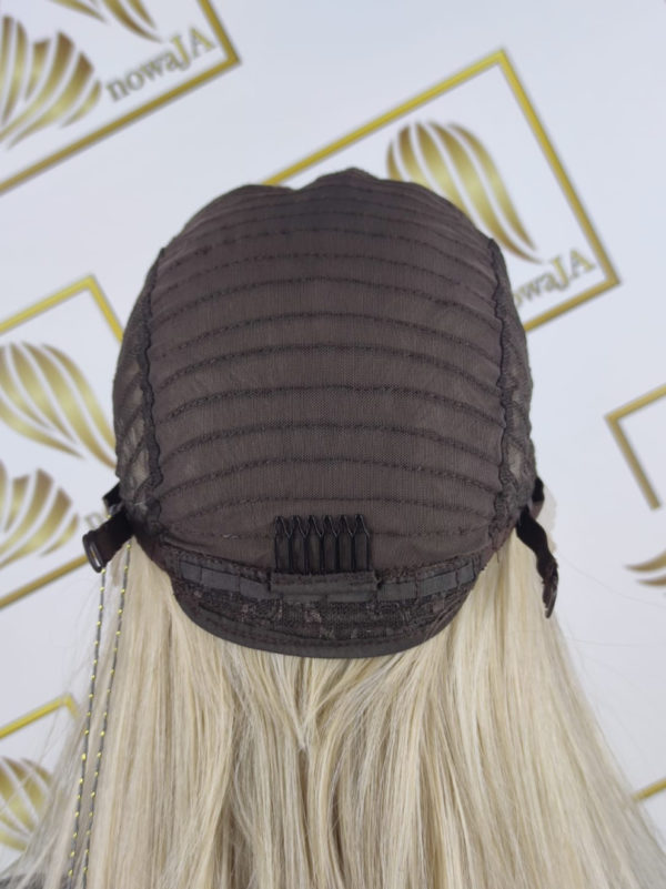Peruka "Lilia 2" Lace Front 13*4, kolor blond ombre chłodny, fryzura włosy długie proste, damska syntetyczna - termiczna - obrazek 8
