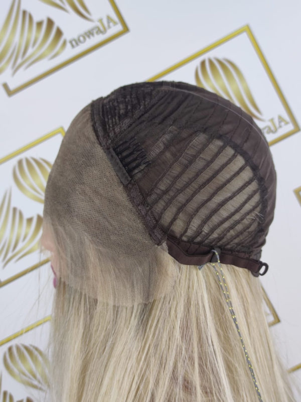 Peruka "Lilia 2" Lace Front 13*4, kolor blond ombre chłodny, fryzura włosy długie proste, damska syntetyczna - termiczna - obrazek 9