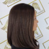 Peruka "Pola" Lace Front small, kolor brąz ciemny z refleksami, fryzura Long Bob, damska syntetyczna - termiczna - obrazek 2