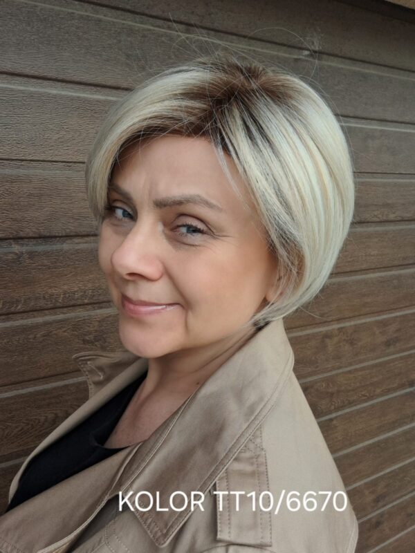 Peruka ”Marisa” Mono Top, kolor blond, fryzura włosy długie bez grzywki, damska syntetyczna – termiczna - obrazek 2