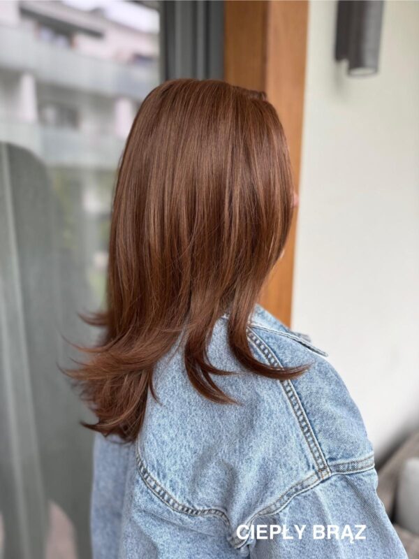 Peruka "Kora" Lace Front Jasny/Ciemny Brąz - obrazek 4