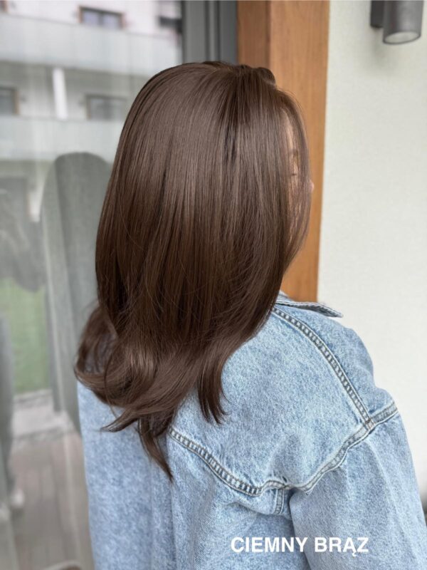Peruka "Kora" Lace Front Jasny/Ciemny Brąz - obrazek 2