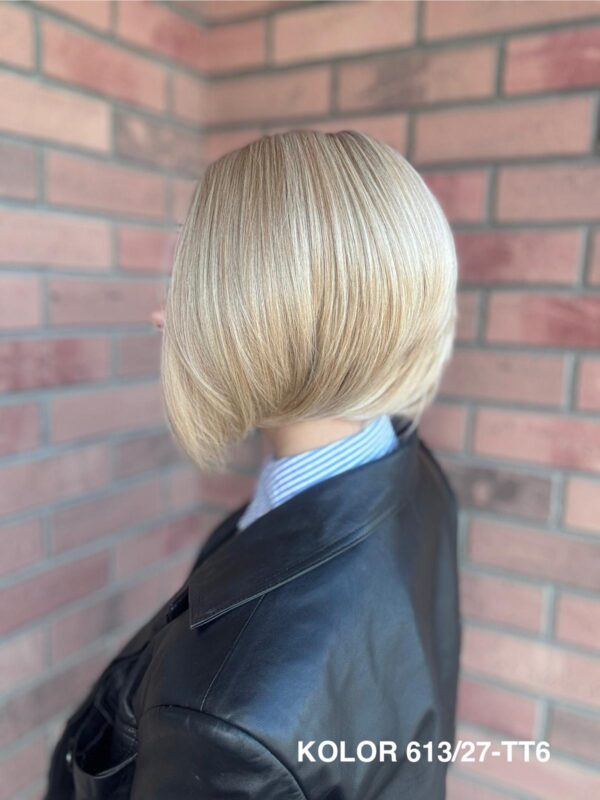 Peruka "Lamia" Lace Front (T) bob dł.ok25 cm ,lace front ,przedz. z lewej strony,czepek 54-57 cm - obrazek 5