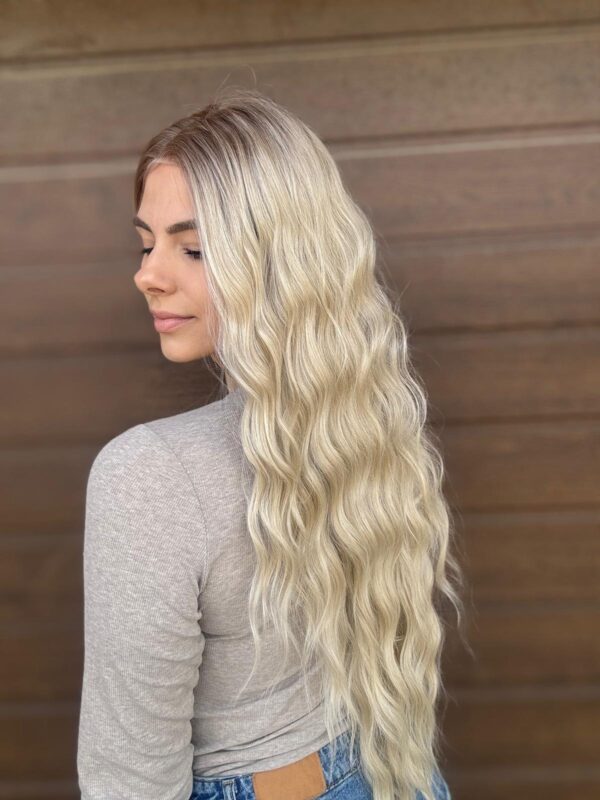 Peruka "Amanda" Lace Front Blond i Brąz - obrazek 3