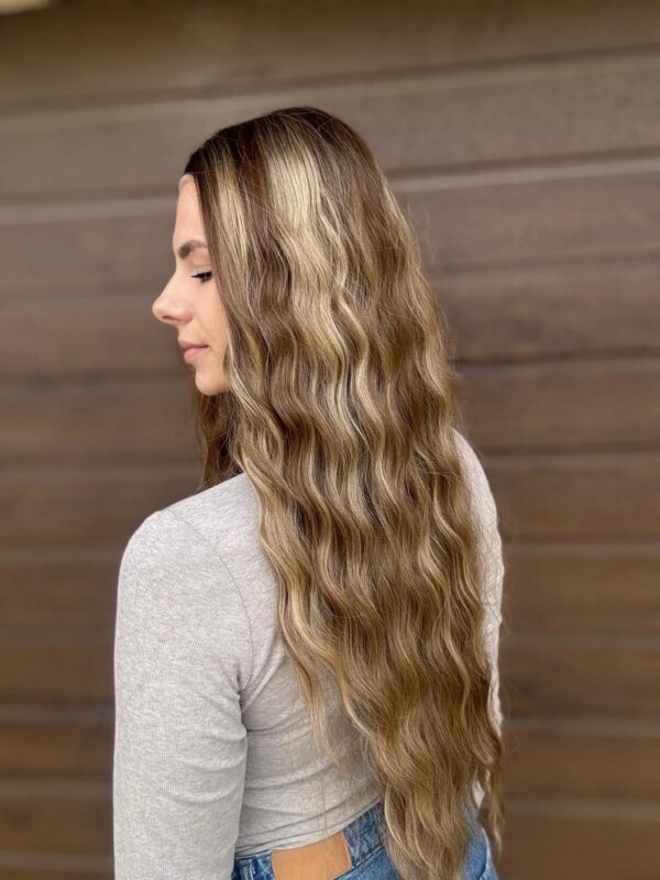 Peruka "Amanda" Lace Front Blond i Brąz - obrazek 6