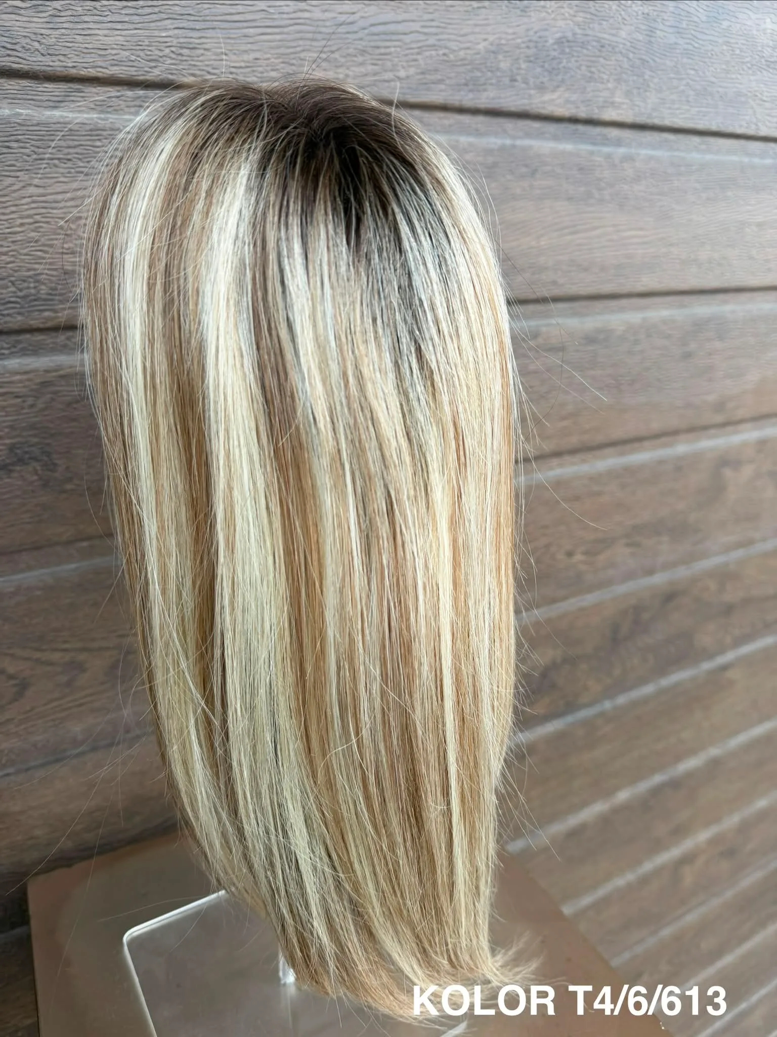 Topper "Motylek" włos naturalny, monofilament - obrazek 16