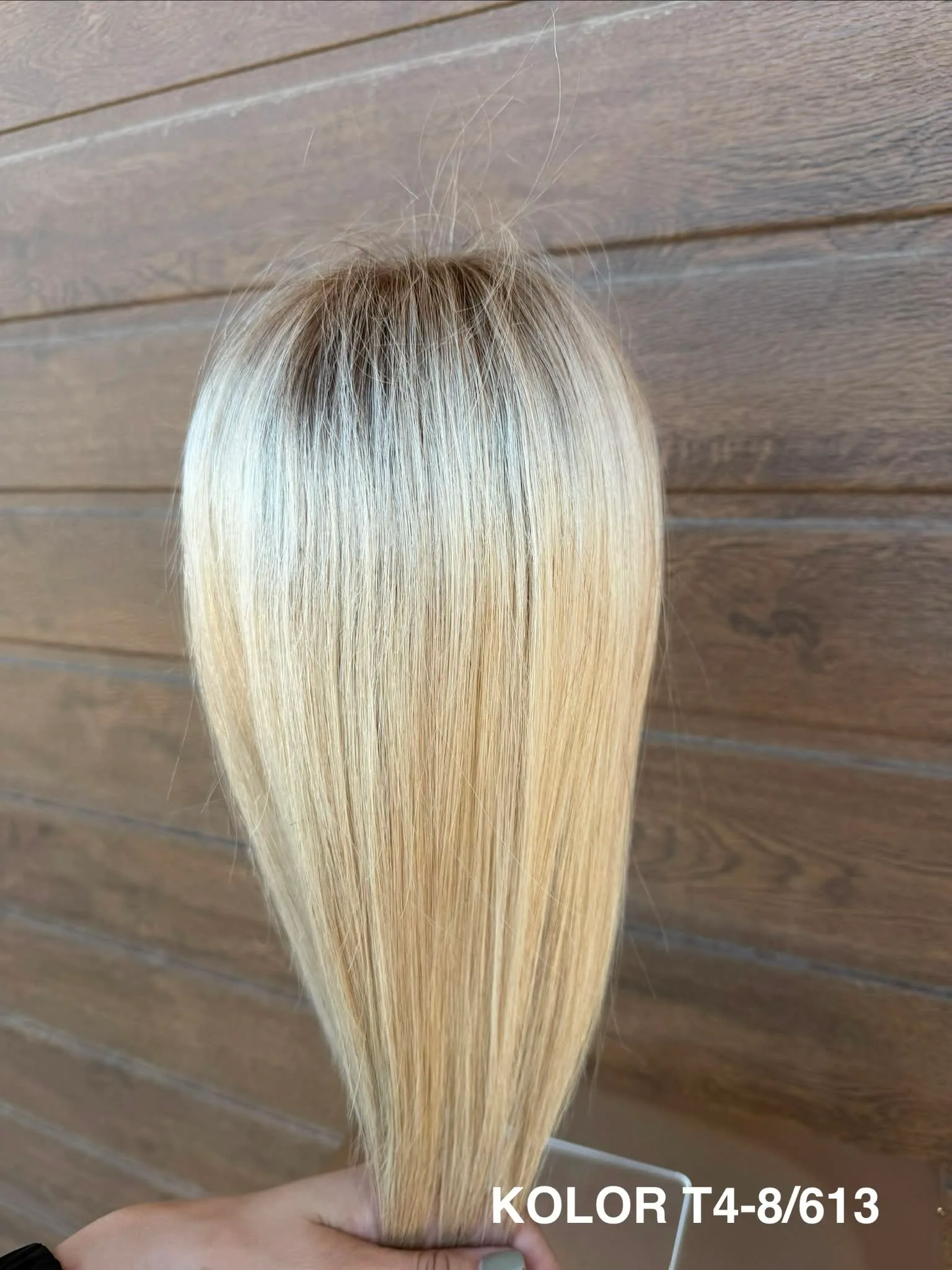 Topper "Motylek" włos naturalny, monofilament - obrazek 13