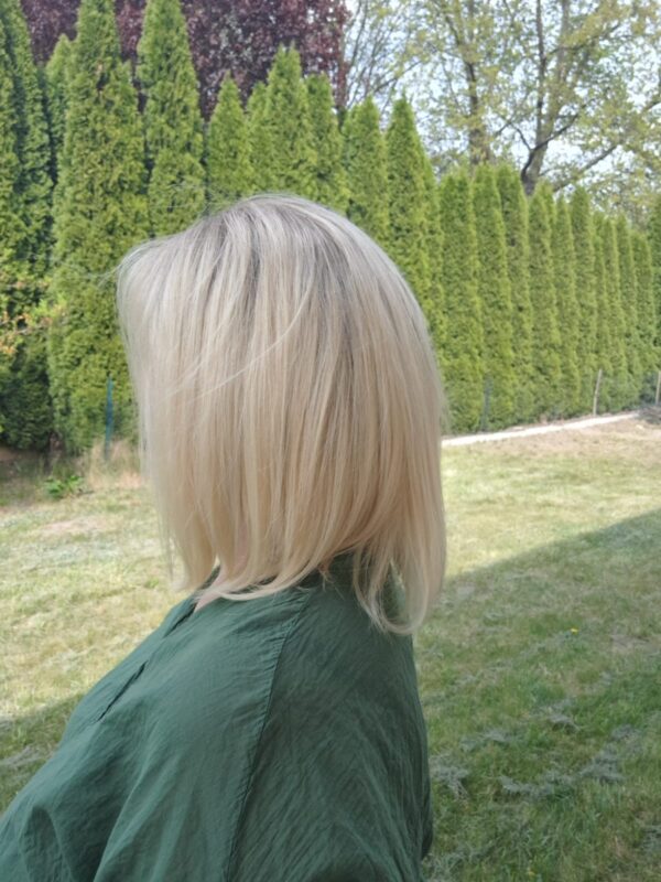 Peruka ”Kalina” Włos naturalny, Lace Front 13*6, kolor jasny blond ombre - obrazek 4