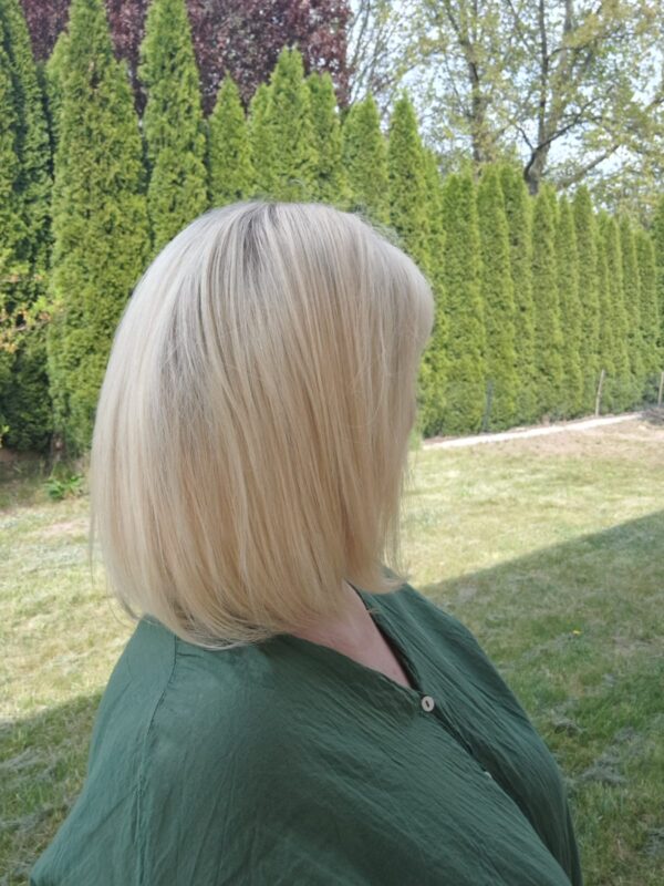 Peruka ”Kalina” Włos naturalny, Lace Front 13*6, kolor jasny blond ombre - obrazek 9