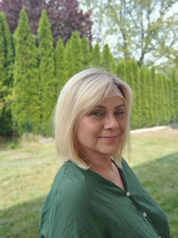 Peruka ”Kalina” Włos naturalny, Lace Front 13*6, kolor jasny blond ombre - obrazek 3