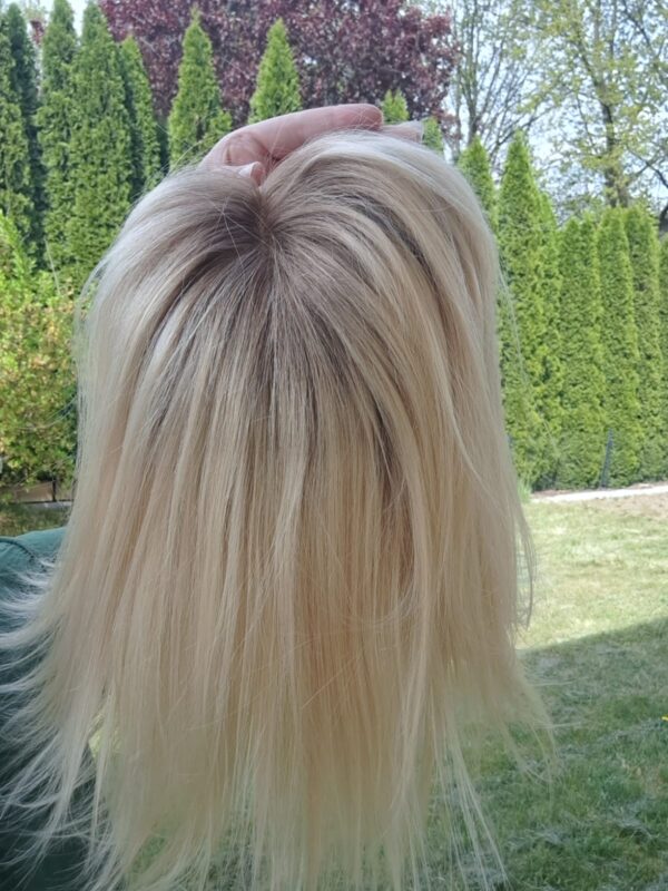 Peruka ”Kalina” Włos naturalny, Lace Front 13*6, kolor jasny blond ombre - obrazek 11