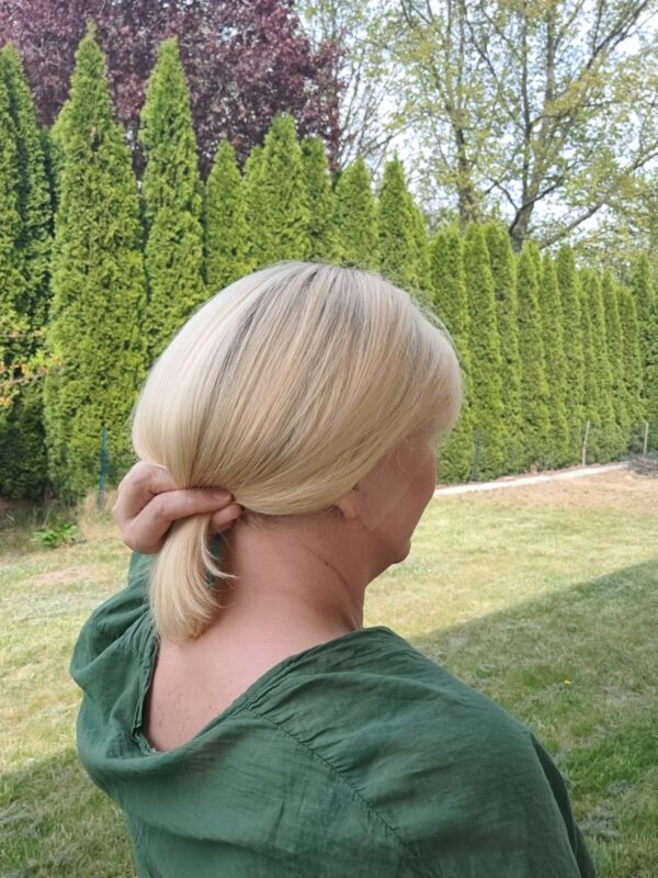 Peruka ”Kalina” Włos naturalny, Lace Front 13*6, kolor jasny blond ombre - obrazek 8