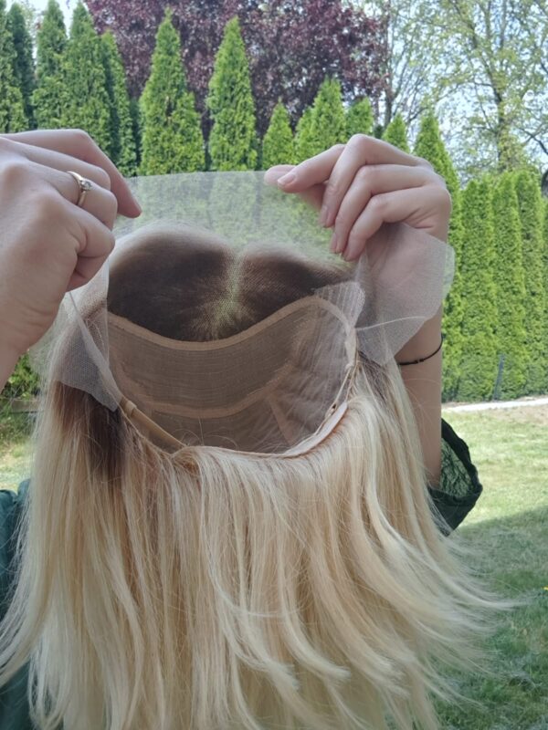 Peruka ”Jagoda” Włos naturalny, Lace Front 13*6, kolor jasny brąz sombre - obrazek 11