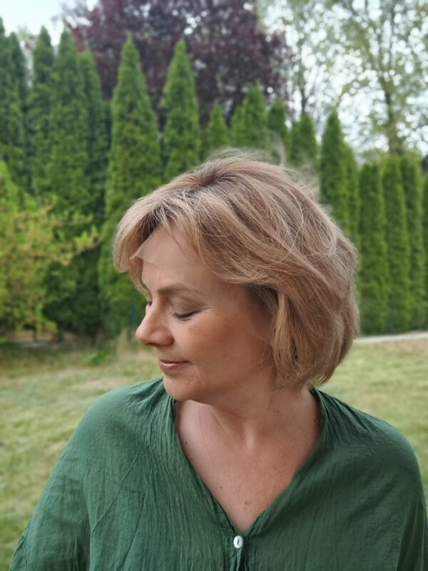 Peruka ”Jagoda” Włos naturalny, Lace Front 13*6, kolor jasny brąz sombre - obrazek 5