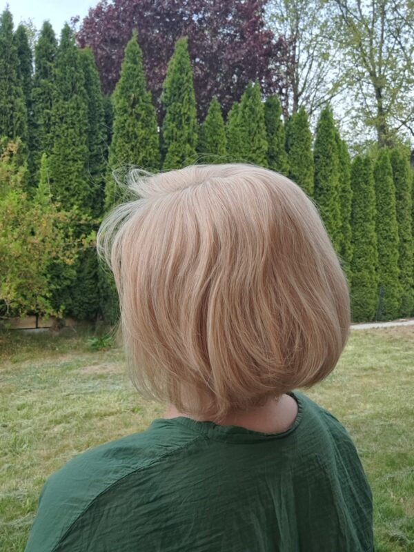 Peruka ”Dobrawa” Włos naturalny, Lace Front 13*4, kolor jasny beżowy blond - obrazek 6