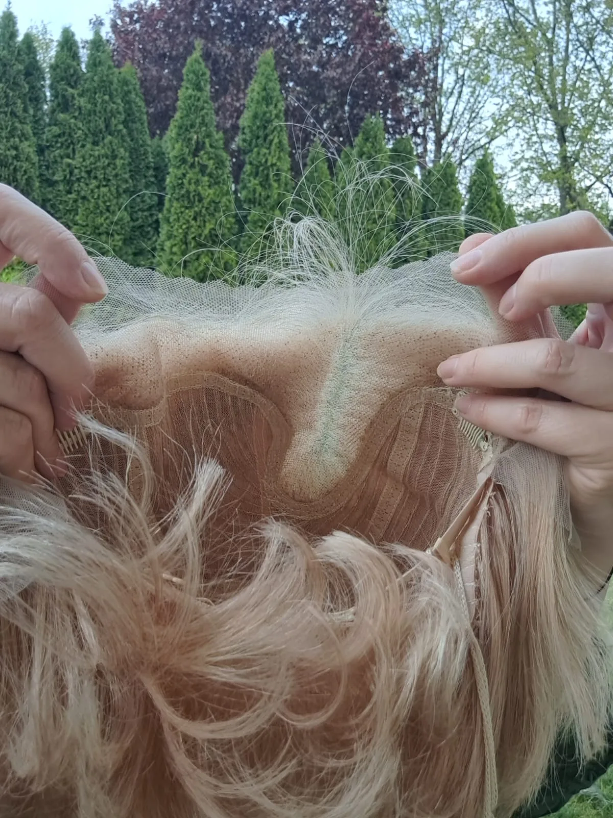 Peruka ”Dobrawa” Włos naturalny, Lace Front 13*4, kolor jasny beżowy blond - obrazek 8