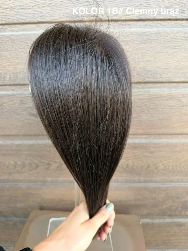 Topper "Motylek"  35 cm, włos naturalny, monofilament - obrazek 34