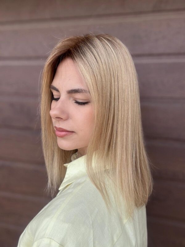 Topper "Mercedes" włos naturalny baza Mono Top, dostępna w wielu kolorach - obrazek 2