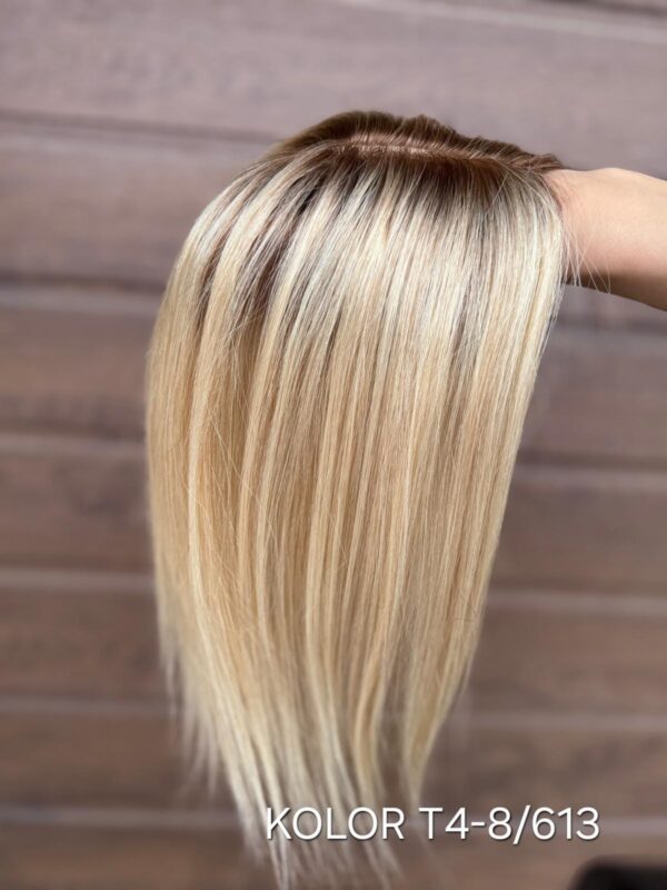 Topper "Mercedes" włos naturalny baza Mono Top, dostępna w wielu kolorach - obrazek 5