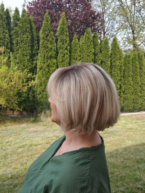 Peruka ”Dobrawa” Włos naturalny, Lace Front 13*4, kolor blond ombre balayage - obrazek 4