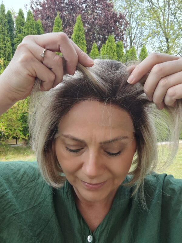 Peruka ”Dobrawa” Włos naturalny, Lace Front 13*4, kolor blond ombre balayage - obrazek 9