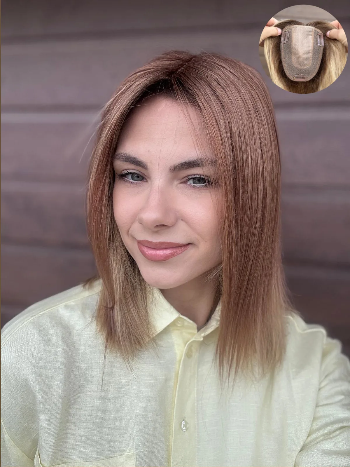 Topper "Noa” włos naturalny, baza 10cm/14cm