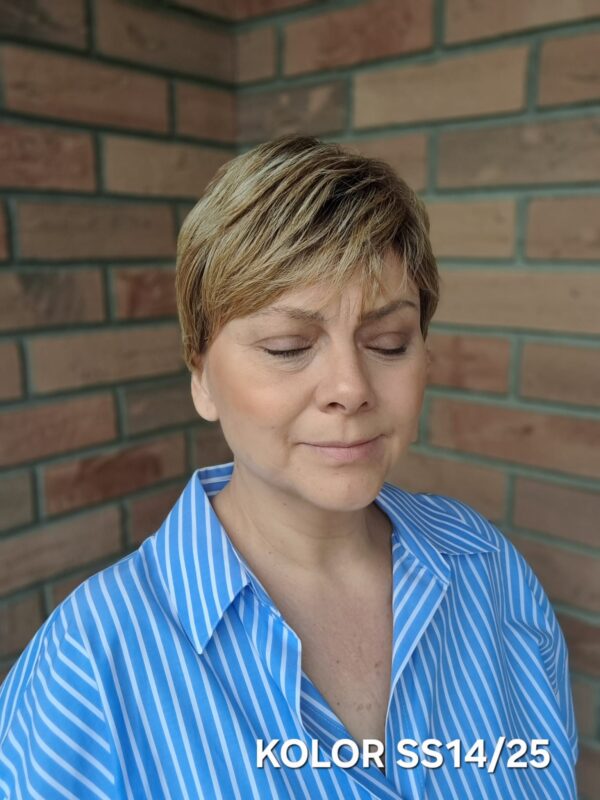 Peruka ”Tora” dostępna w wielu kolorach (m.in. blond, brąz, rudy, platyna), fryzura włosy krótkie, proste, damska syntetyczna – termiczna - obrazek 7