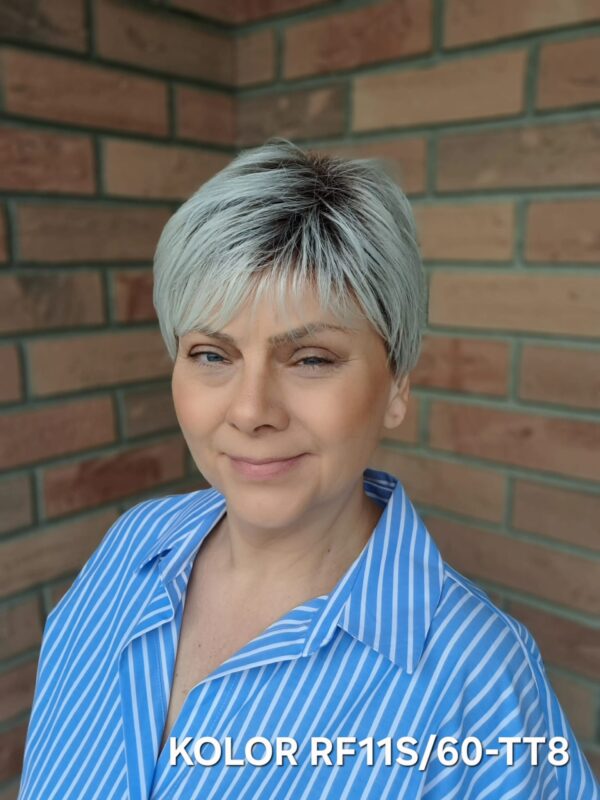 Peruka ”Tora” dostępna w wielu kolorach (m.in. blond, brąz, rudy, platyna), fryzura włosy krótkie, proste, damska syntetyczna – termiczna - obrazek 2