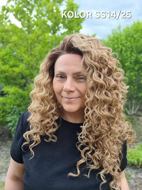 Peruka ”Malika” Lace Front 13*6, 360’ dostępna w wielu kolorach, fryzura afroloki włosy długie kręcone, damska syntetyczna – termiczna - obrazek 21