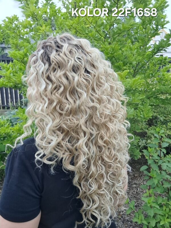 Peruka ”Malika” Lace Front 13*6, 360’ dostępna w wielu kolorach, fryzura afroloki włosy długie kręcone, damska syntetyczna – termiczna - obrazek 7