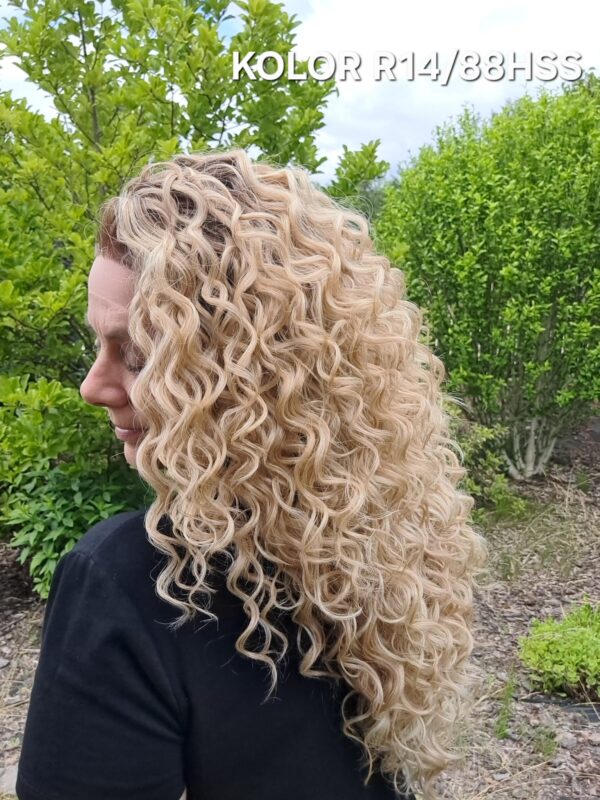 Peruka ”Malika” Lace Front 13*6, 360’ dostępna w wielu kolorach, fryzura afroloki włosy długie kręcone, damska syntetyczna – termiczna - obrazek 15