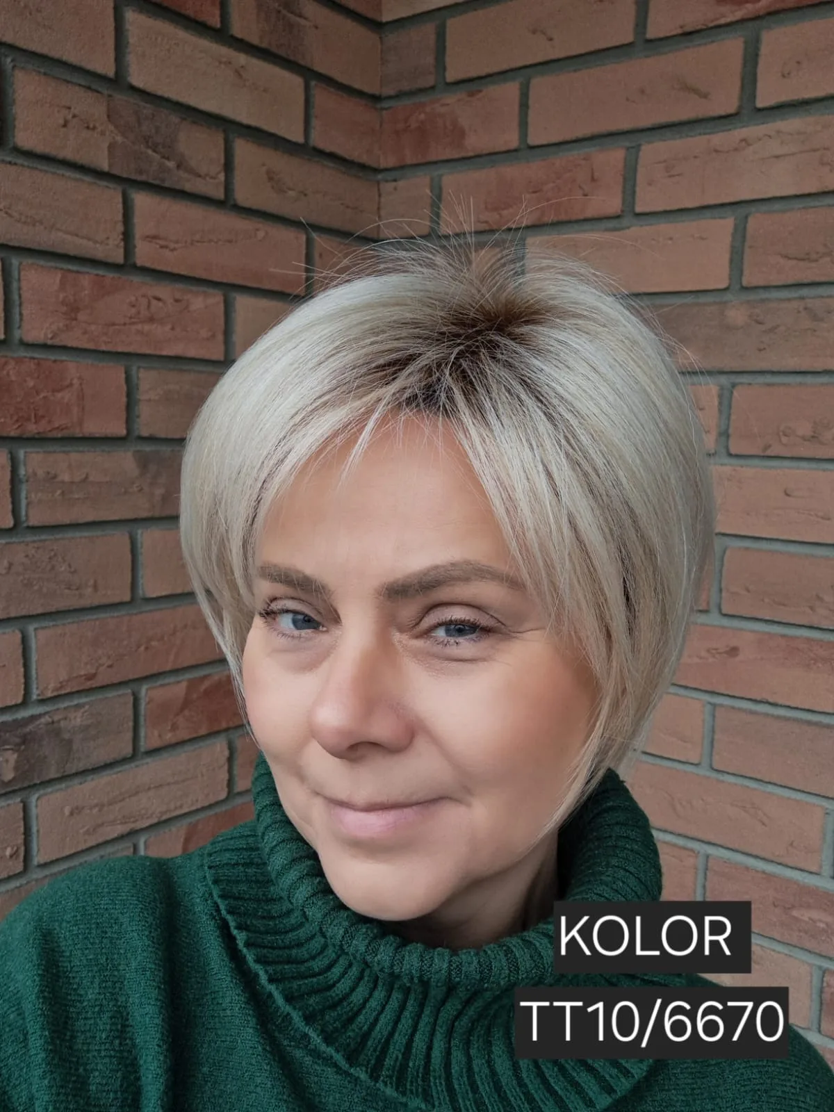 Topper "Syntia", baza 12x15 cm, długość włosa ok. 25 cm - obrazek 3