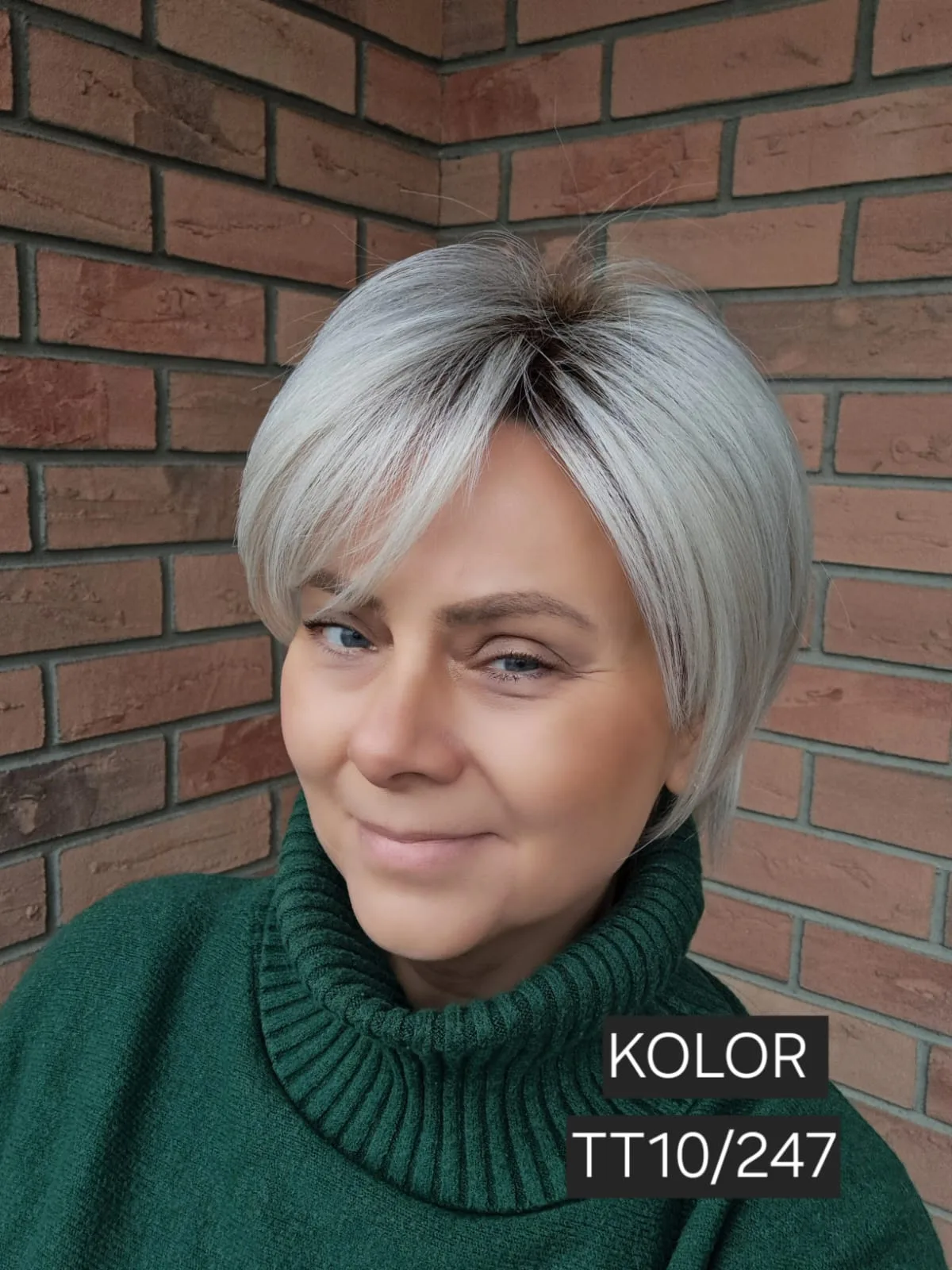 Topper "Syntia", baza 12x15 cm, długość włosa ok. 25 cm - obrazek 9