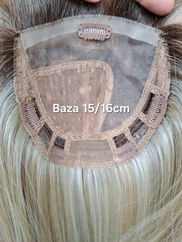 Topper „Aga” baza15/16 cm z grzywką, długość włosa ok. 40 cm - obrazek 6