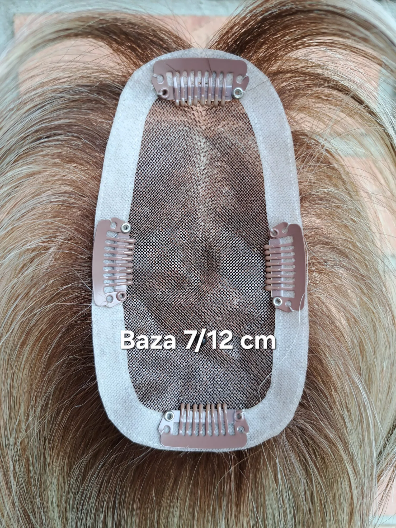 Topper „Neks” baza  mono top 7/12 cm, długość włosa ok. 35 cm - obrazek 25