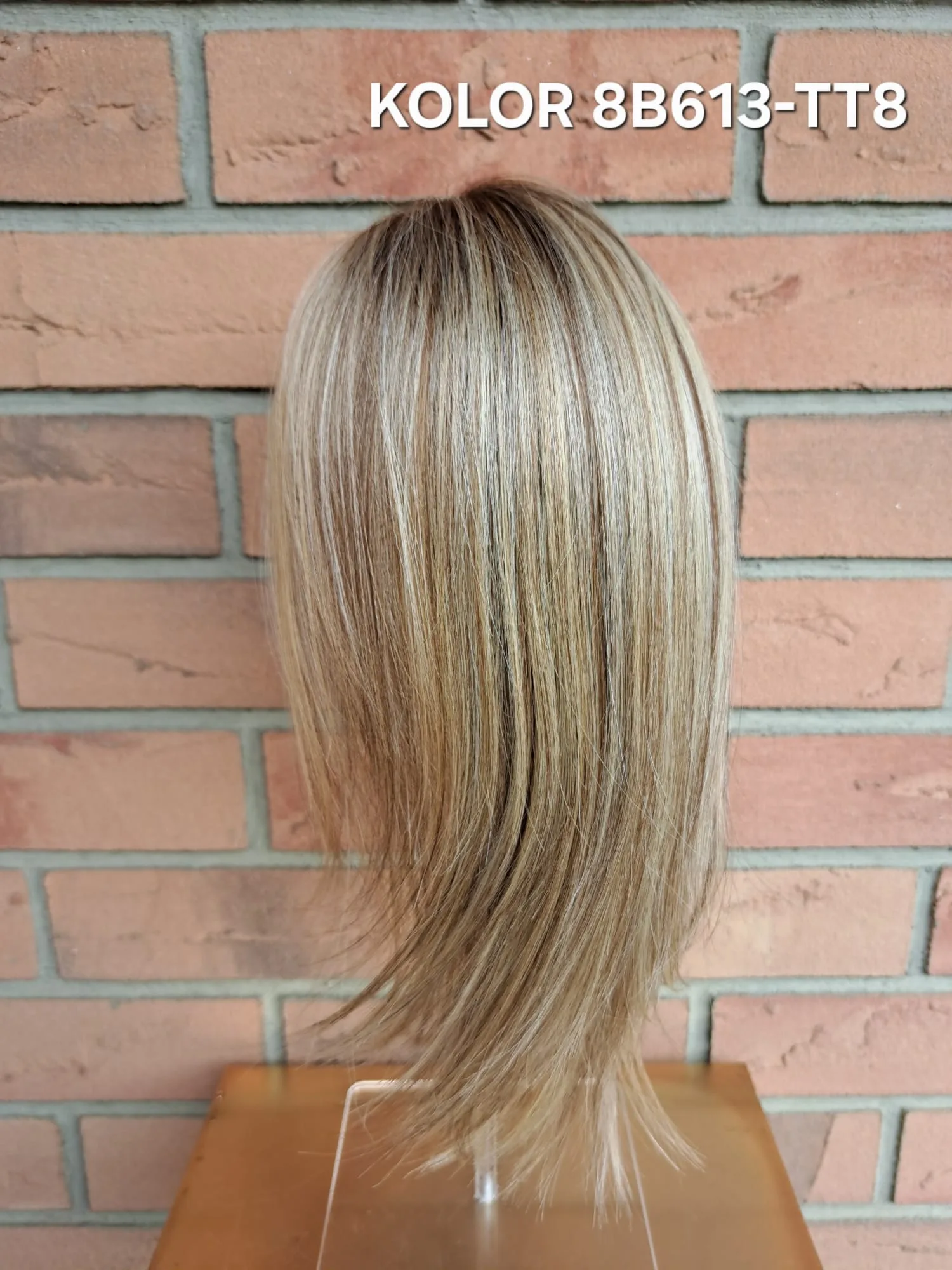 Topper „Neks” baza  mono top 7/12 cm, długość włosa ok. 35 cm - obrazek 3