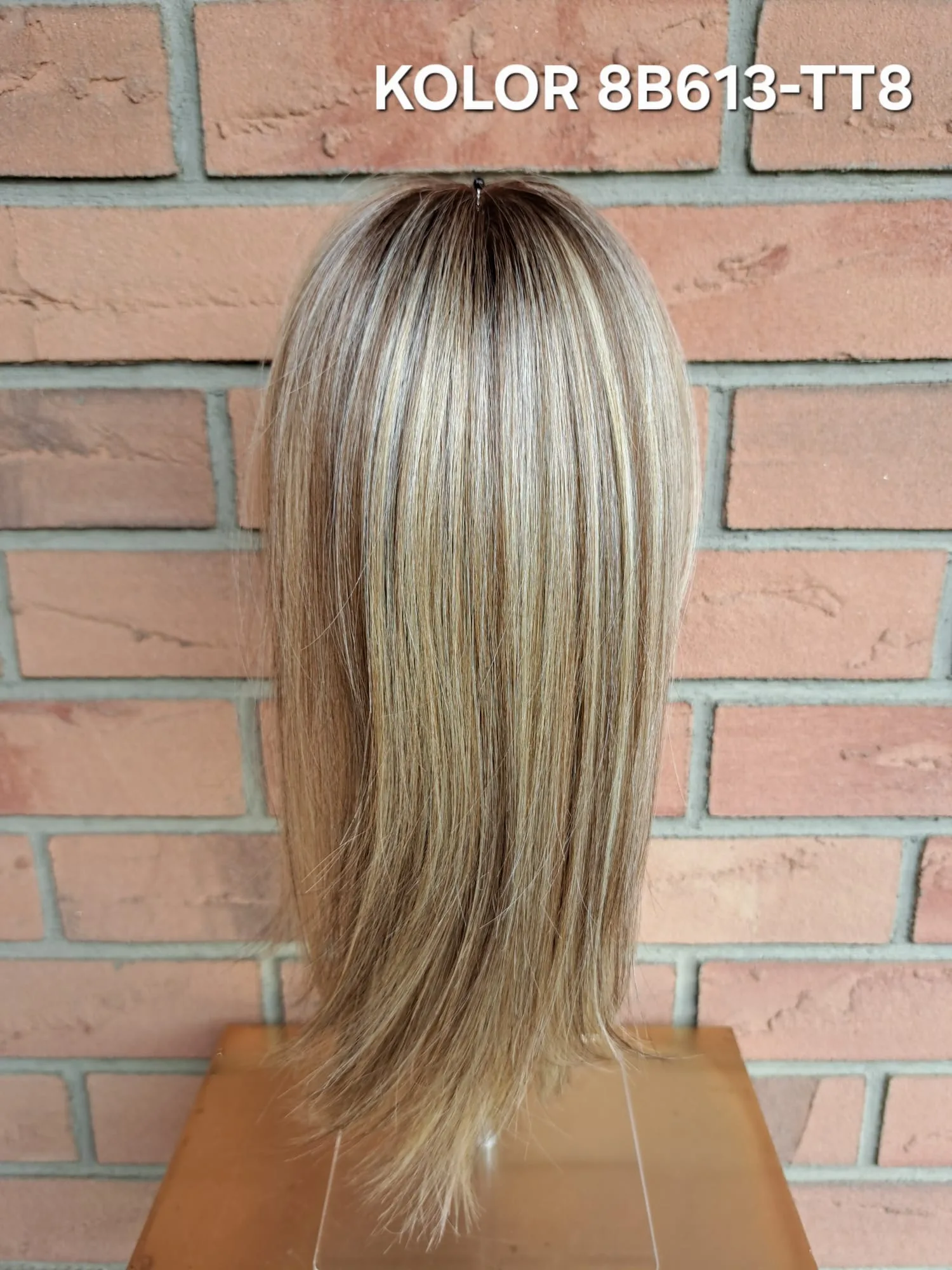 Topper „Neks” baza  mono top 7/12 cm, długość włosa ok. 35 cm - obrazek 4