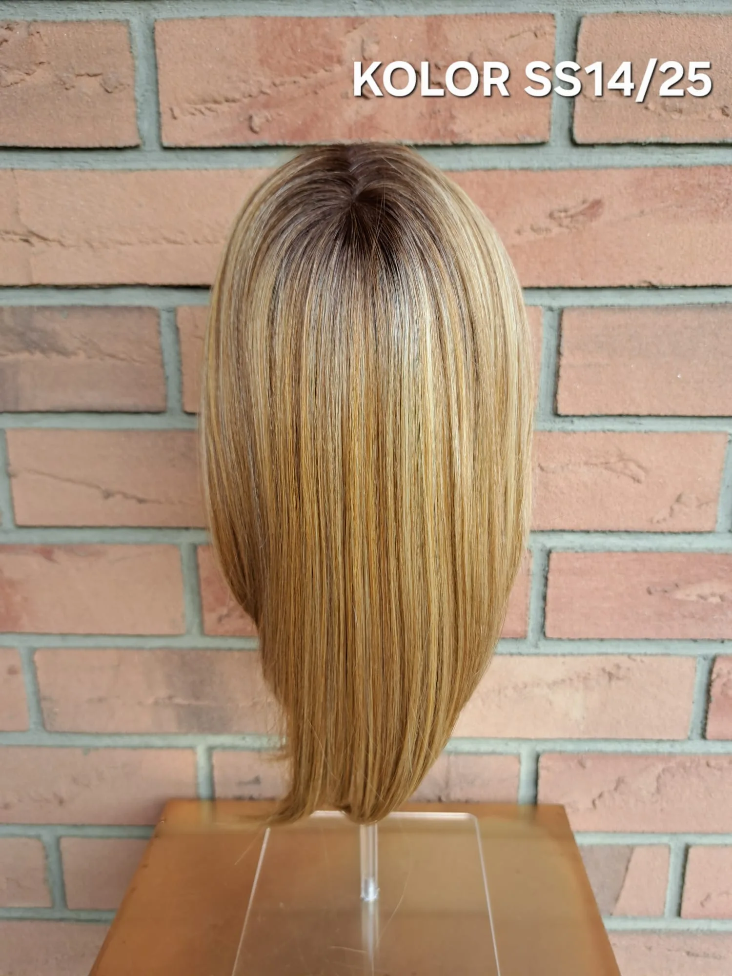 Topper „Neks” baza  mono top 7/12 cm, długość włosa ok. 35 cm - obrazek 5