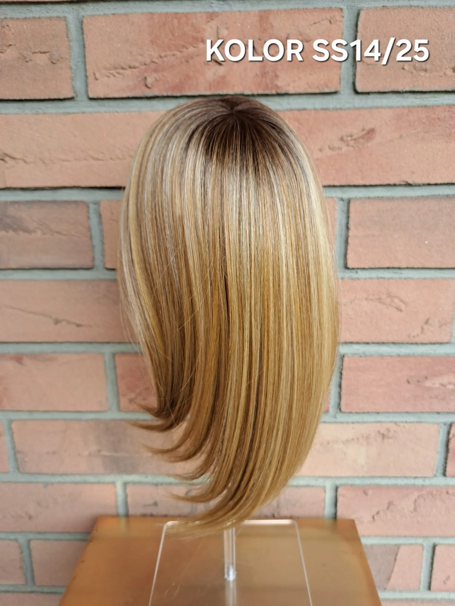 Topper „Neks” baza  mono top 7/12 cm, długość włosa ok. 35 cm - obrazek 6