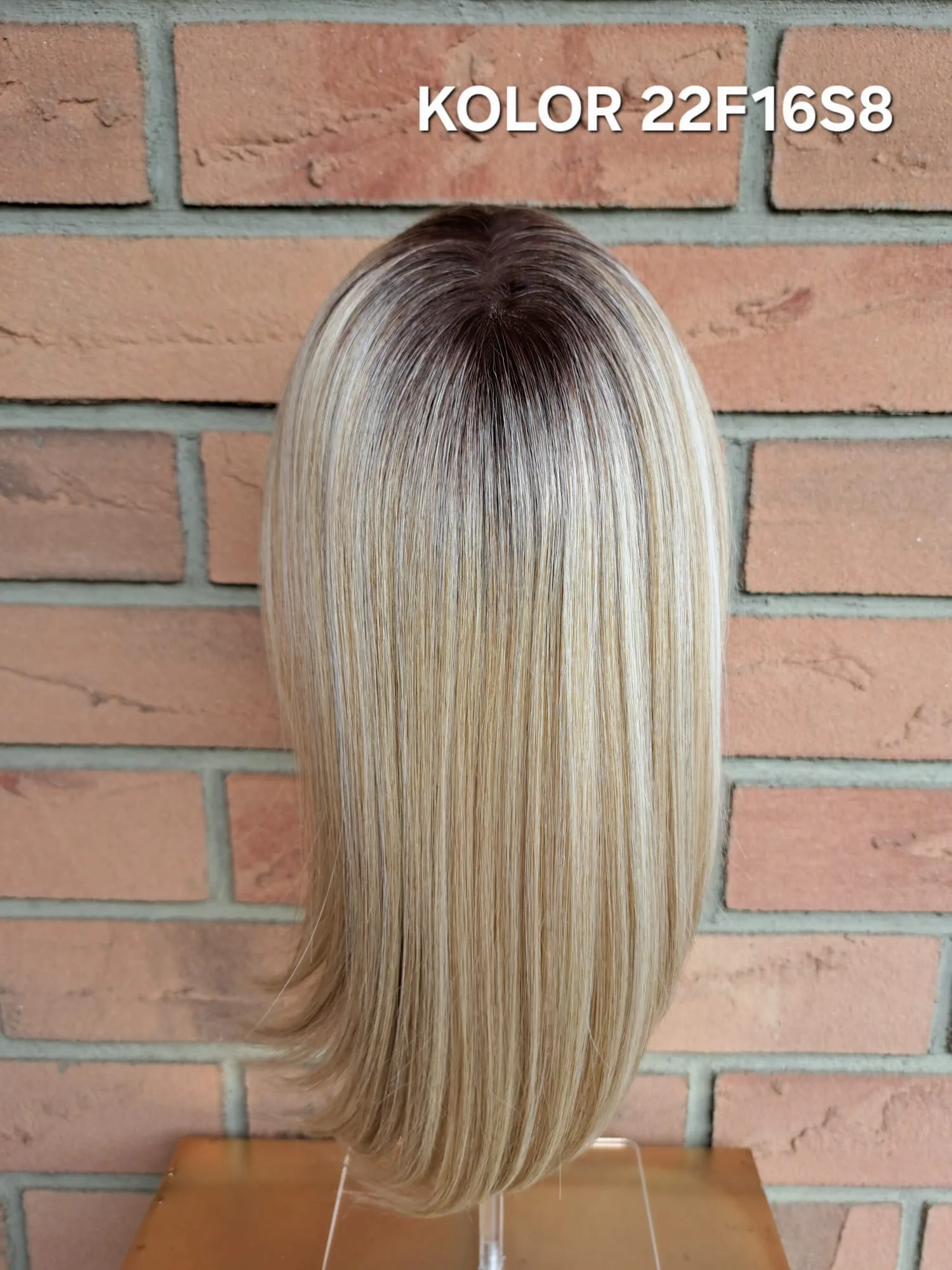 Topper „Neks” baza  mono top 7/12 cm, długość włosa ok. 35 cm - obrazek 7