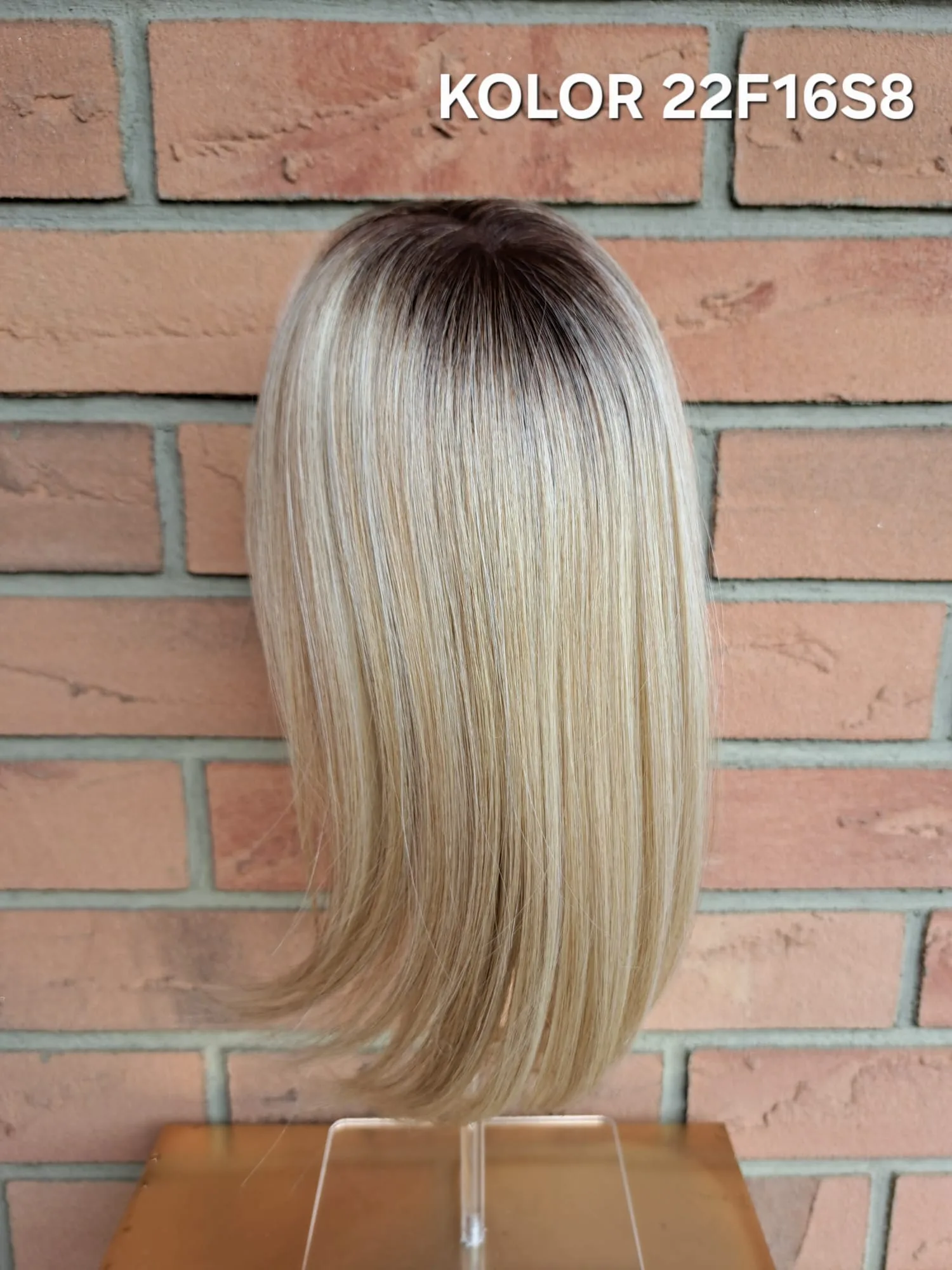 Topper „Neks” baza  mono top 7/12 cm, długość włosa ok. 35 cm - obrazek 8